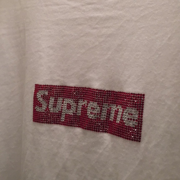 swarovski supreme box logo tee